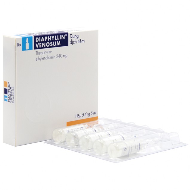 Thuốc tiêm Diaphyllin Venosum Gedeon điều trị hen và viêm phế quản (5 ống x 5ml)