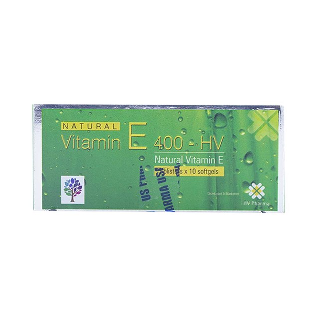 Thuốc Natural Vitamin E 400 HV USA chống lão hóa, tốt cho da (3 vỉ x 100 viên)