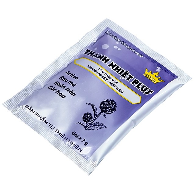 Gói cốm Thanh Nhiệt Plus Kingphar hỗ trợ giải độc, mát gan (7g x 6 gói)