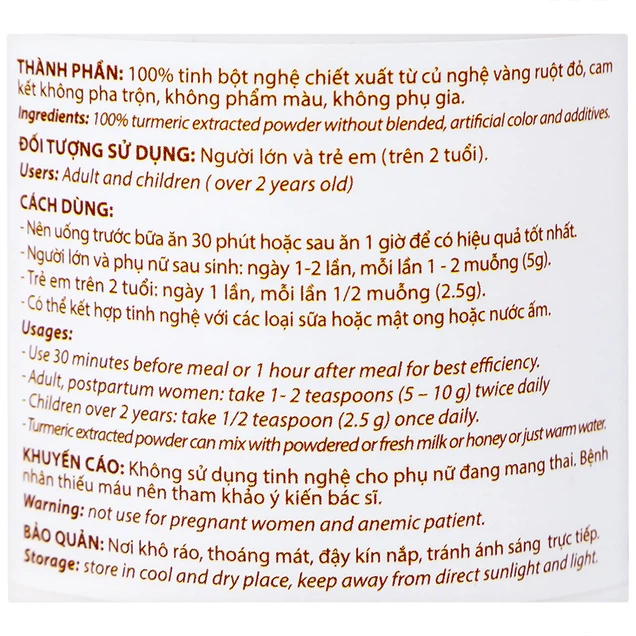 Bột Tinh Nghệ Vàng Curmin Powder Forny hỗ trợ hệ tiêu hóa, chống oxy hóa (100g)