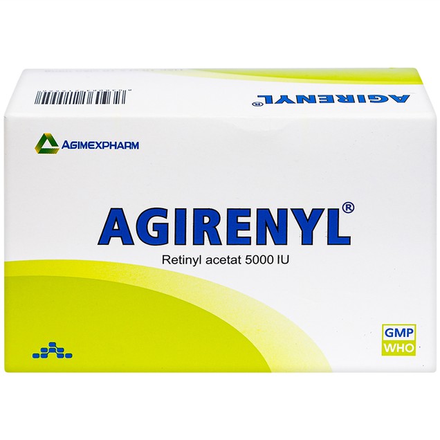 Thuốc Agirenyl 5000IU Agimexpharm bổ sung vitamin A (10 vỉ x 10 viên)