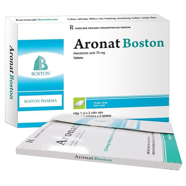 Thuốc Aronat 70mg Boston phòng ngừa và điều trị loãng xương (1 vỉ x 2 viên)