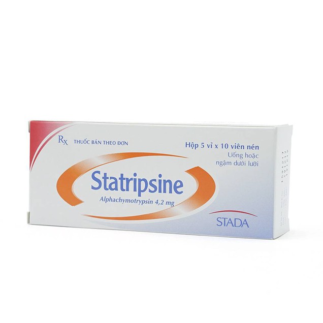 Thuốc Statripsine 4.2mg Stella điều trị phù nề sau chấn thương (5 vỉ x 10 viên)