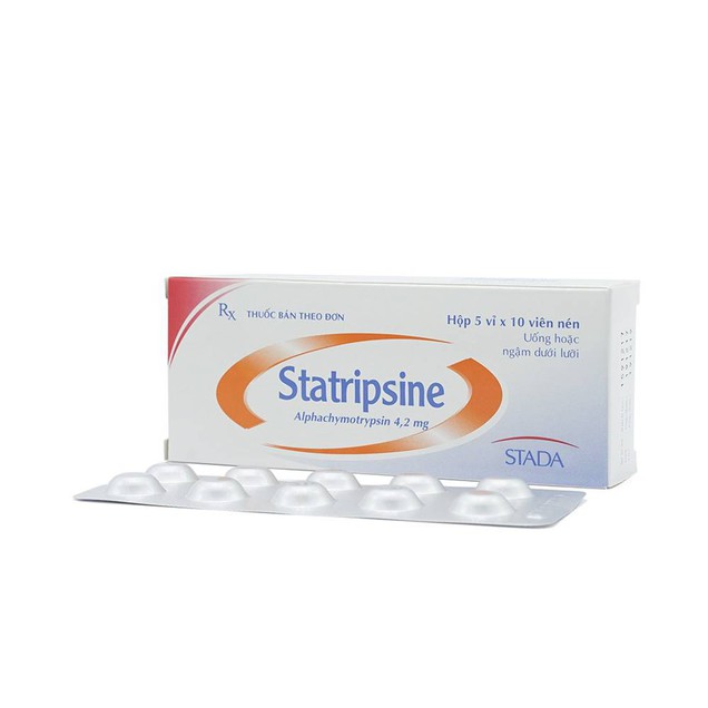 Thuốc Statripsine 4.2mg Stella điều trị phù nề sau chấn thương (5 vỉ x 10 viên)