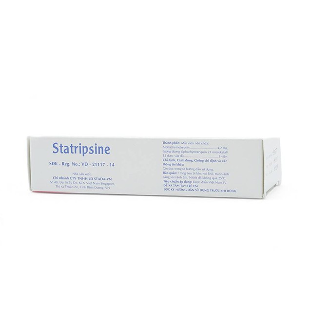 Thuốc Statripsine 4.2mg Stella điều trị phù nề sau chấn thương (5 vỉ x 10 viên)