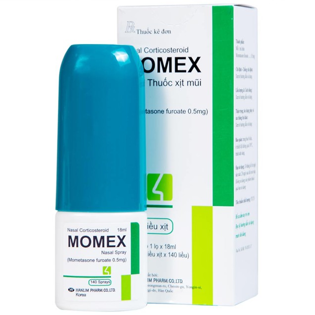 Thuốc xịt mũi Momex Nasal Spray Hanlim điều trị viêm mũi theo mùa (18ml)