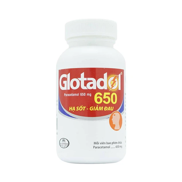 Thuốc Glotadol 650mg Abbott giúp giảm đau, hạ sốt (200 viên)