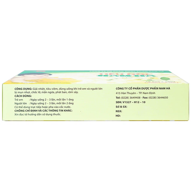 Thuốc Tiêu Độc Nam Hà giải nhiệt độc, tiêu viêm (20 ống x 10ml)