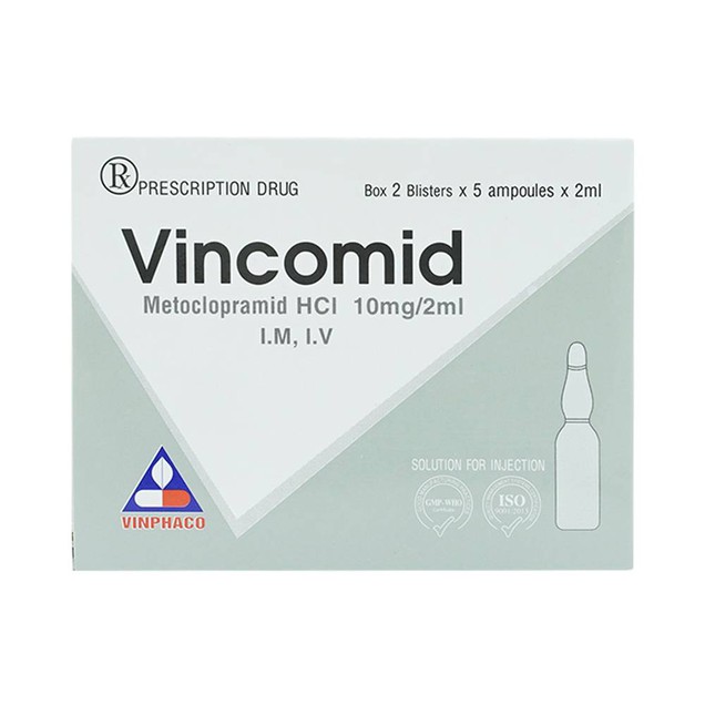 Thuốc Vincomid 10mg/2ml Vinphaco điều trị và dự phòng nôn (10 ống x 2ml)
