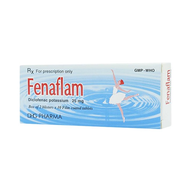 Thuốc Fenaflam 25mg DHG điều trị viêm đau sau chấn thương (2 vỉ x 10 viên)