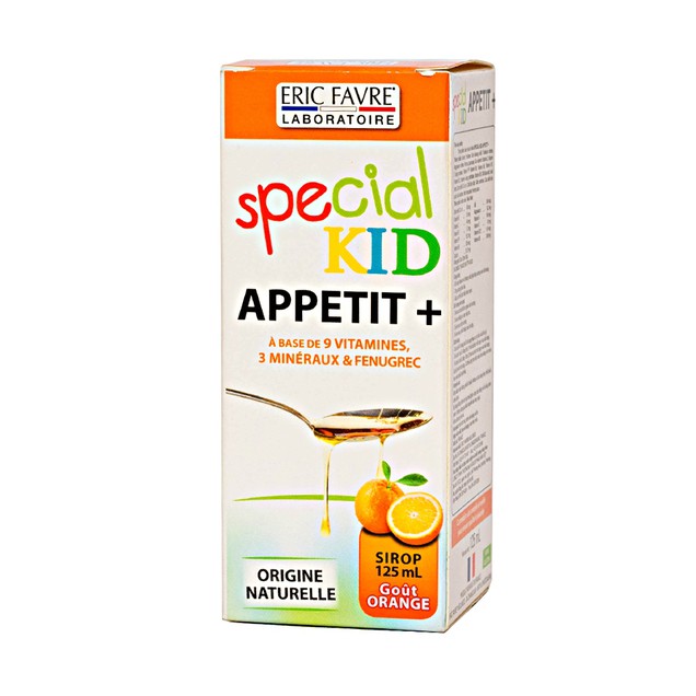Siro Special Kid Appetit+ Eric Favre Wellness vị cam hỗ trợ tăng cường tiêu hóa (125ml)