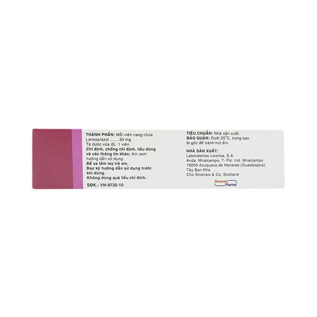 Thuốc Scolanzo 30mg Laboratorios Liconsa điều trị loét tá tràng (2 vỉ x 7 viên)