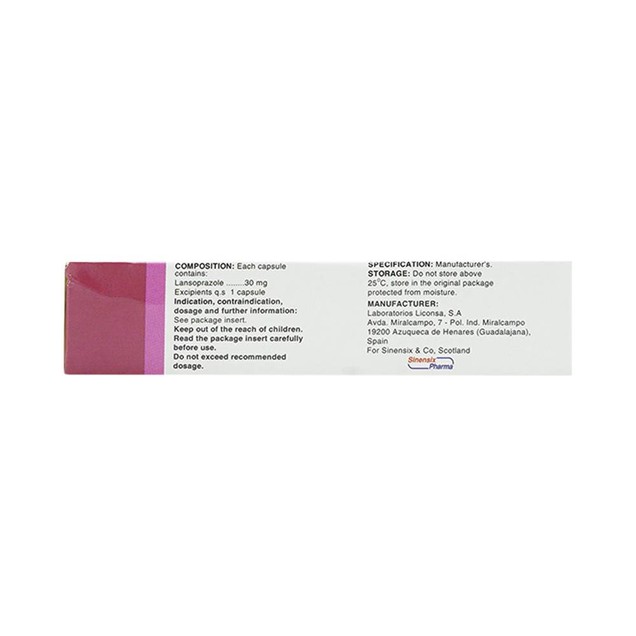 Thuốc Scolanzo 30mg Laboratorios Liconsa điều trị loét tá tràng (2 vỉ x 7 viên)