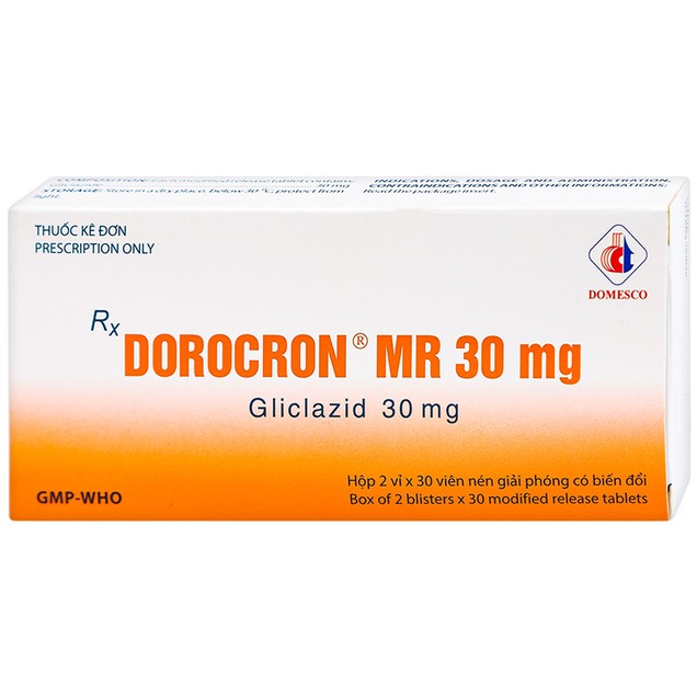 Thuốc Dorocron MR 30mg Domesco điều trị đái tháo đường tuýp 2 (60 viên)