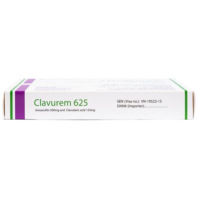 Thuốc Clavurem 625 Remedica điều trị nhiễm khuẩn đường hô hấp (2 vỉ x 10 viên)