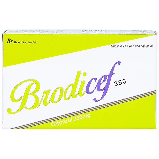 Thuốc Brodicef 250mg Hataphar điều trị nhiễm trùng nhẹ, trung bình (2 vỉ x 15 viên)