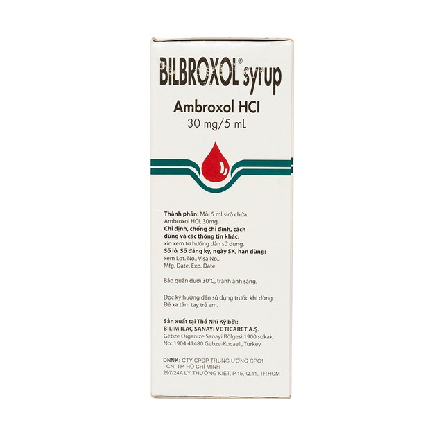 Siro Bilbroxol 30mg/5ml Bilim Ilac điều trị các bệnh đường hô hấp (150ml)