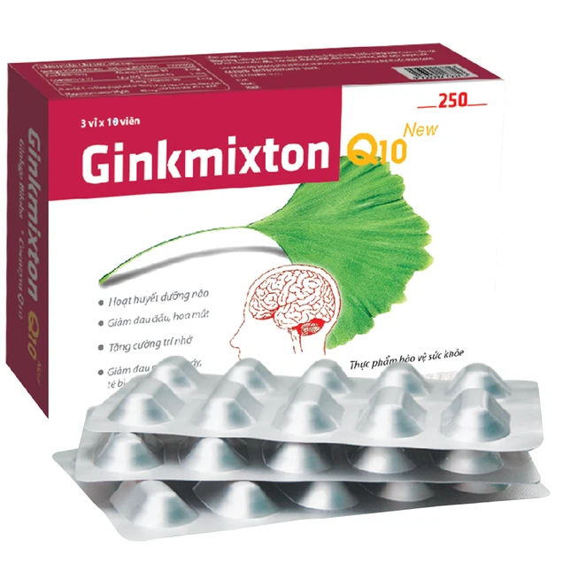 Viên uống Ginkmixton Q10 New hoạt huyết dưỡng não (30 viên)