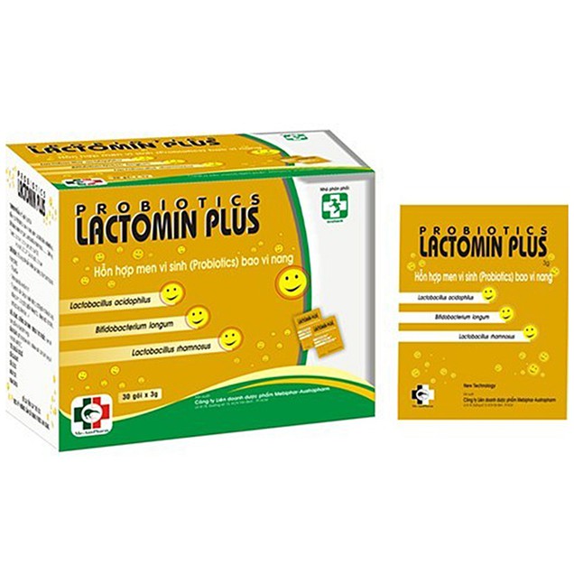 Thuốc cốm Probiotics Lactomin Plus Mebiphar điều trị tiêu chảy (3g x 30 gói)