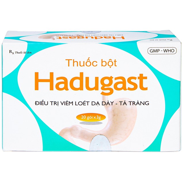 Thuốc bột Hadugast Hải Dương hỗ trợ điều trị viêm loét dạ dày - tá tràng (20 gói x 3g)
