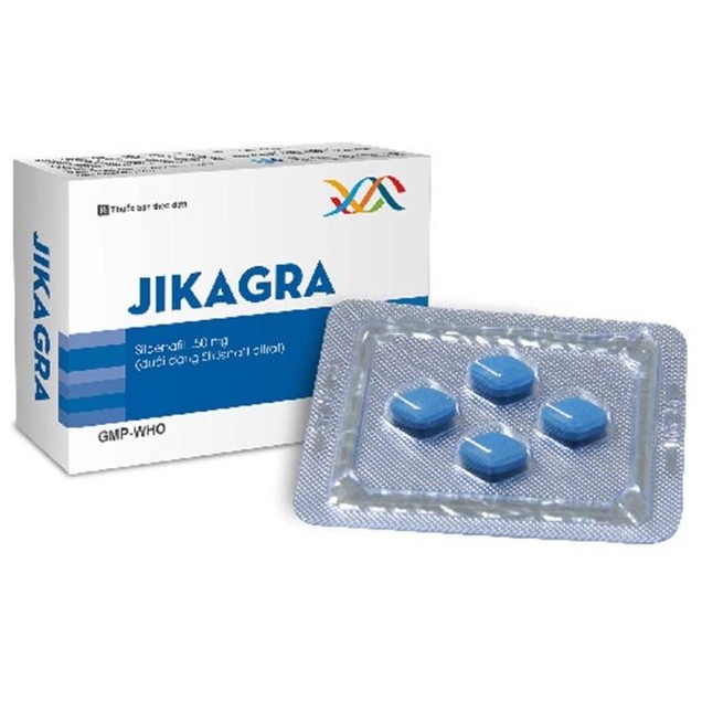 Thuốc Jikagra 50mg Gia Nguyễn điều trị rối loạn cương dương (1 vỉ x 4 viên)