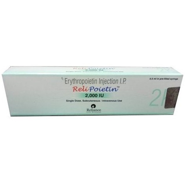 Thuốc tiêm Relipoietin 2000Iu Reliance điều trị thiếu máu (0.5ml)
