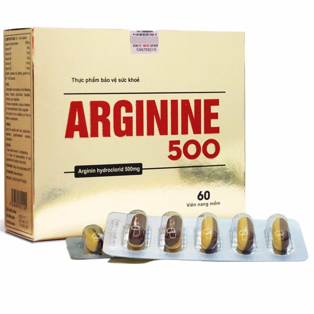 Viên uống Arginine 500mg Gia Nguyễn hỗ trợ chức năng gan (60 viên)