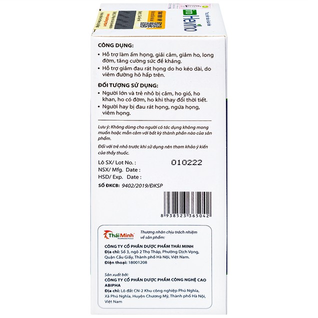 Siro Heviho giúp giảm ho, long đờm (Chai 100ml)