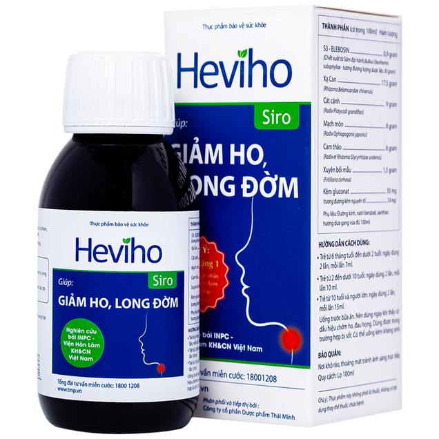 Siro Heviho giúp giảm ho, long đờm (Chai 100ml)