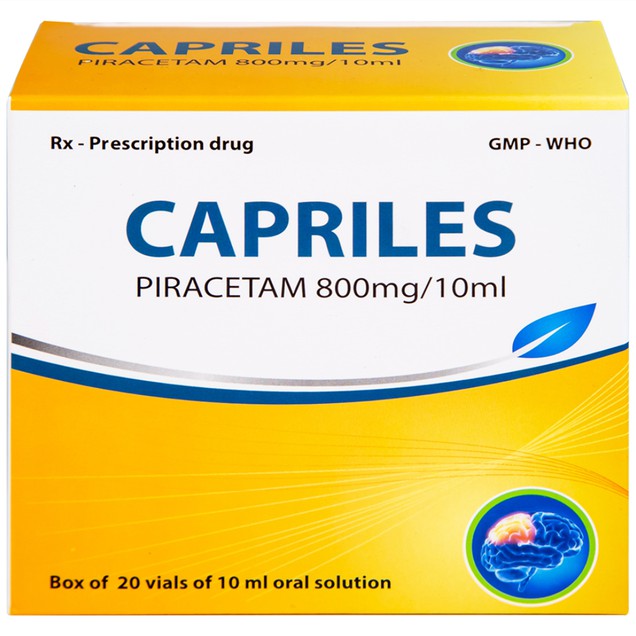Thuốc Capriles 800mg Hà Tây điều trị thiếu máu não (20 ống x 10ml)