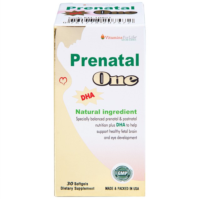 Viên uống Prenatal One Vitamins For Life cung cấp DHA, vitamin và khoáng chất thiết yếu (30 viên)