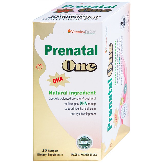 Viên uống Prenatal One Vitamins For Life cung cấp DHA, vitamin và khoáng chất thiết yếu (30 viên)