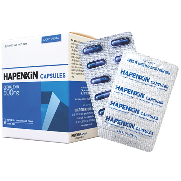 Thuốc Hapenxin Capsules 500mg DHG điều trị nhiễm khuẩn đường hô hấp (100 viên)