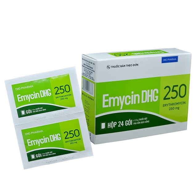 Thuốc Emycin DHG 250mg điều trị các bệnh nhiễm khuẩn đường hô hấp (24 gói)