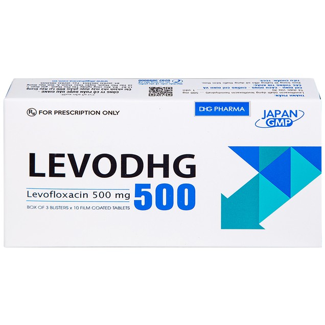 Thuốc Levodhg 500mg DHG điều trị nhiễm khuẩn (3 vỉ x 10 viên)