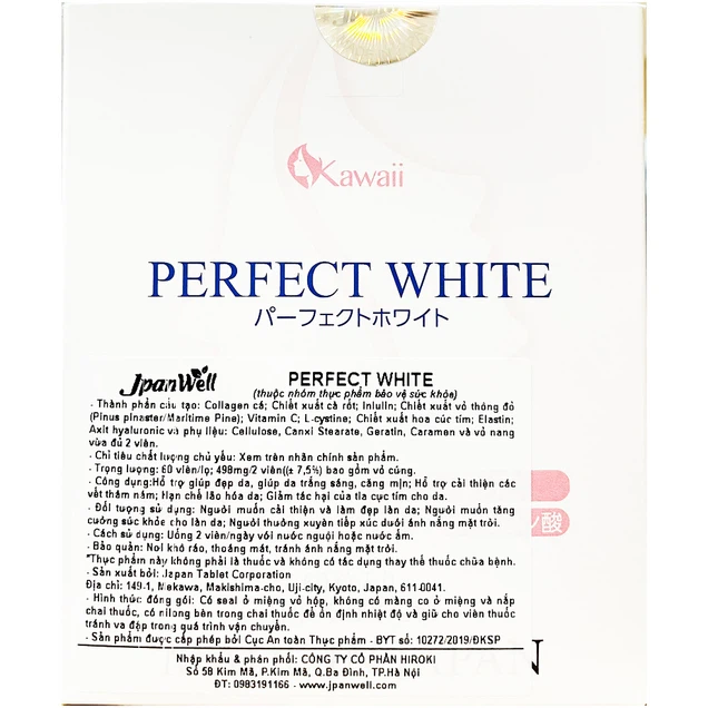 Viên uống Perfect White Jpanwell hỗ trợ làm đẹp da (60 viên)
