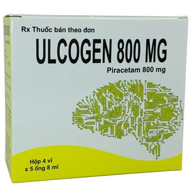 Thuốc Ulcogen 800mg CPC1 điều trị chóng mặt, thiếu máu não (20 ống x 8ml)