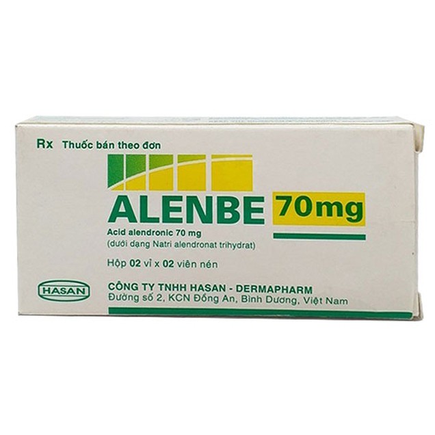 Thuốc Alenbe 70mg Hasan hỗ trợ điều trị loãng xương (2 vỉ x 2 viên)
