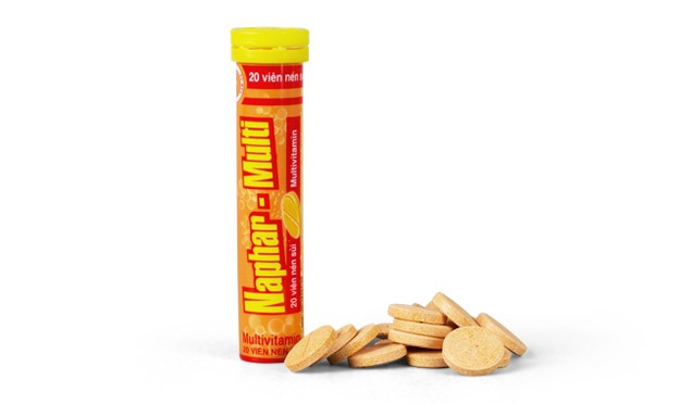 Viên sủi Naphar-Multi Nam Hà bổ sung vitamin, tăng đề kháng (20 viên)