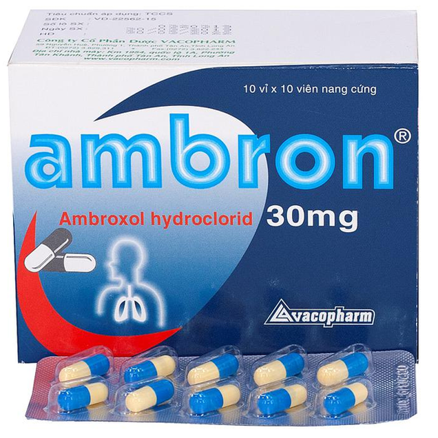 Thuốc Ambron 30mg Vacopharm hỗ trợ điều trị viêm phế quản mạn, hen phế quản (100 viên)