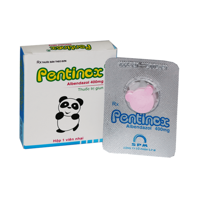 Thuốc Pentinox 400mg SPM điều trị ký sinh trùng giun, sán (1 viên)