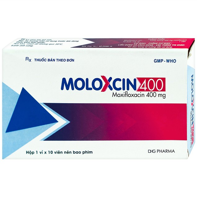 Thuốc Moloxcin 400Mg Dhg điều trị nhiễm khuẩn do vi khuẩn (10 viên)