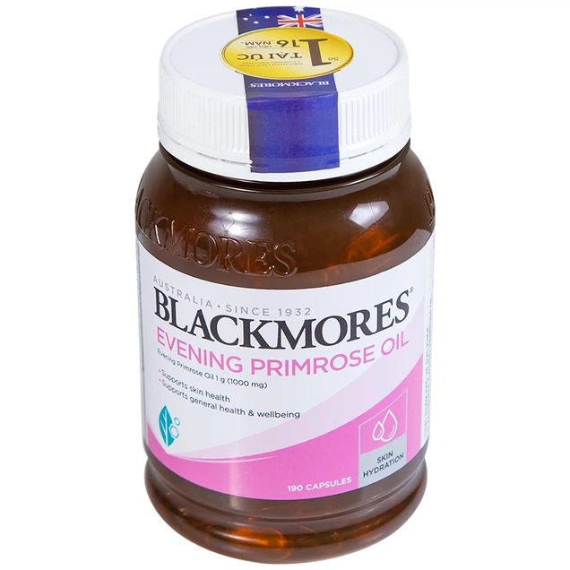 Viên uống tinh dầu hoa Anh Thảo Blackmores Evening Primrose Oil bổ sung Omega 6 (190 viên)