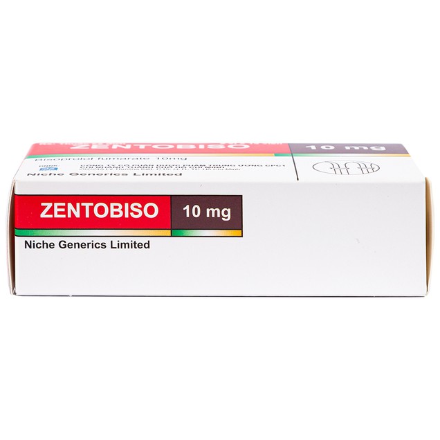 Thuốc Zentobiso 10mg Niche Generics điều trị tăng huyết áp, đau thắt ngực (28 viên)