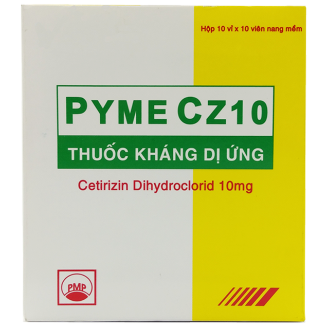 Thuốc Pyme Cz10 10mg Pymepharco điều trị sổ mũi, viêm mũi, mày đay (100 viên)