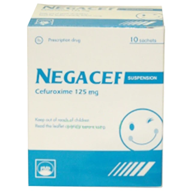 Thuốc Negacef 125mg Pymepharco điều trị nhiễm khuẩn cho trẻ em (10 gói)