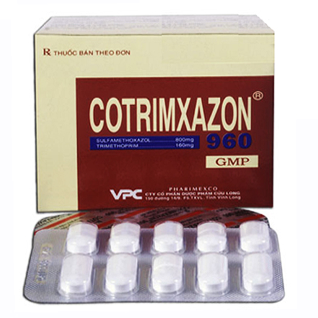 Thuốc Cotrimxazon 960 CPC1 hỗ trợ điều trị các chứng nhiễm khuẩn (10 vỉ x 10 viên)
