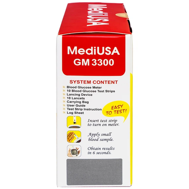 Máy đo đường huyết tự động MediUSA GM3300 hỗ trợ kiểm soát đường huyết