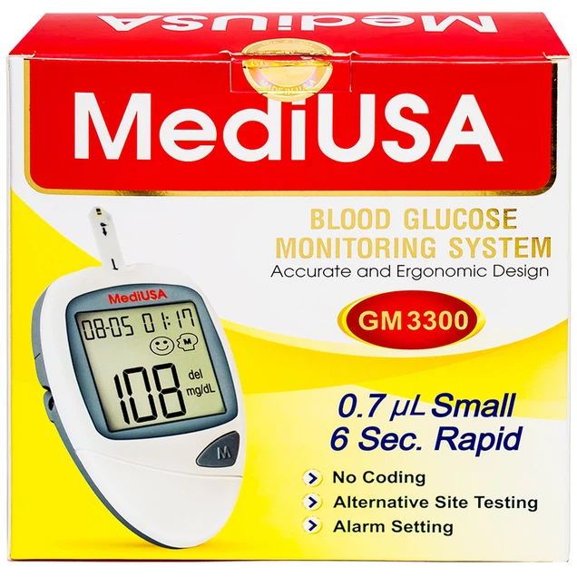 Máy đo đường huyết tự động MediUSA GM3300 hỗ trợ kiểm soát đường huyết