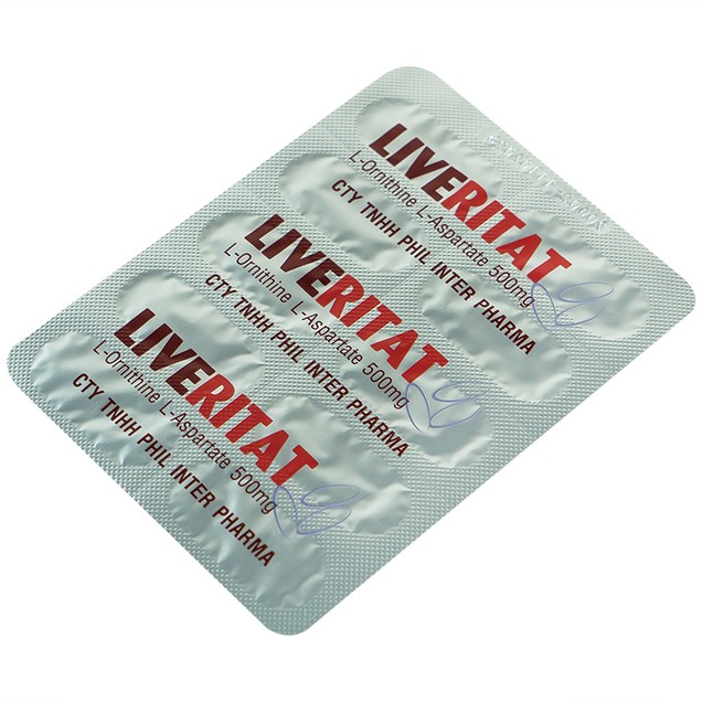 Thuốc Liveritat 500mg Inter Pharma điều trị viên gan, gan nhiễm mỡ (100 viên)